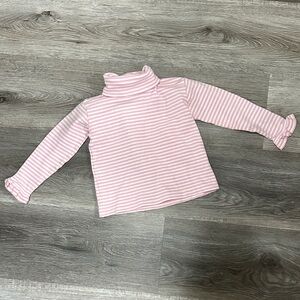 Cozy Pink Striped Long Sleeve Turtleneck for Kids